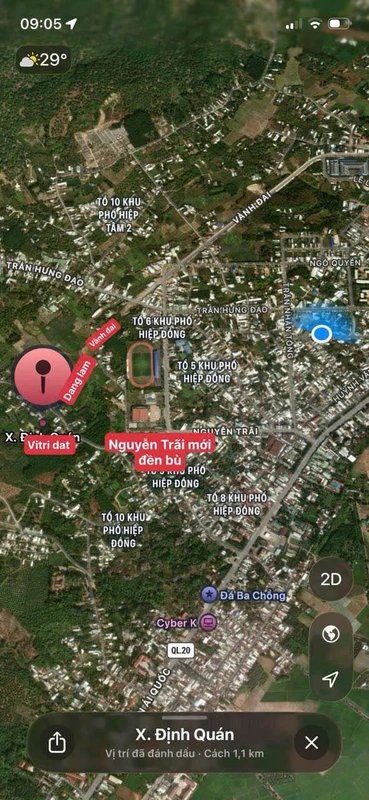 Bán đất Định Quán 150m² 550 triệu, sổ hồng riêng