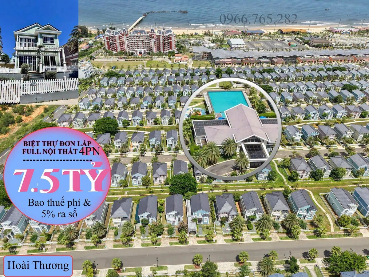 Bán biệt thự biển 4PN 240m2 full nội thất, giá 7.2 tỷ - Ảnh 1