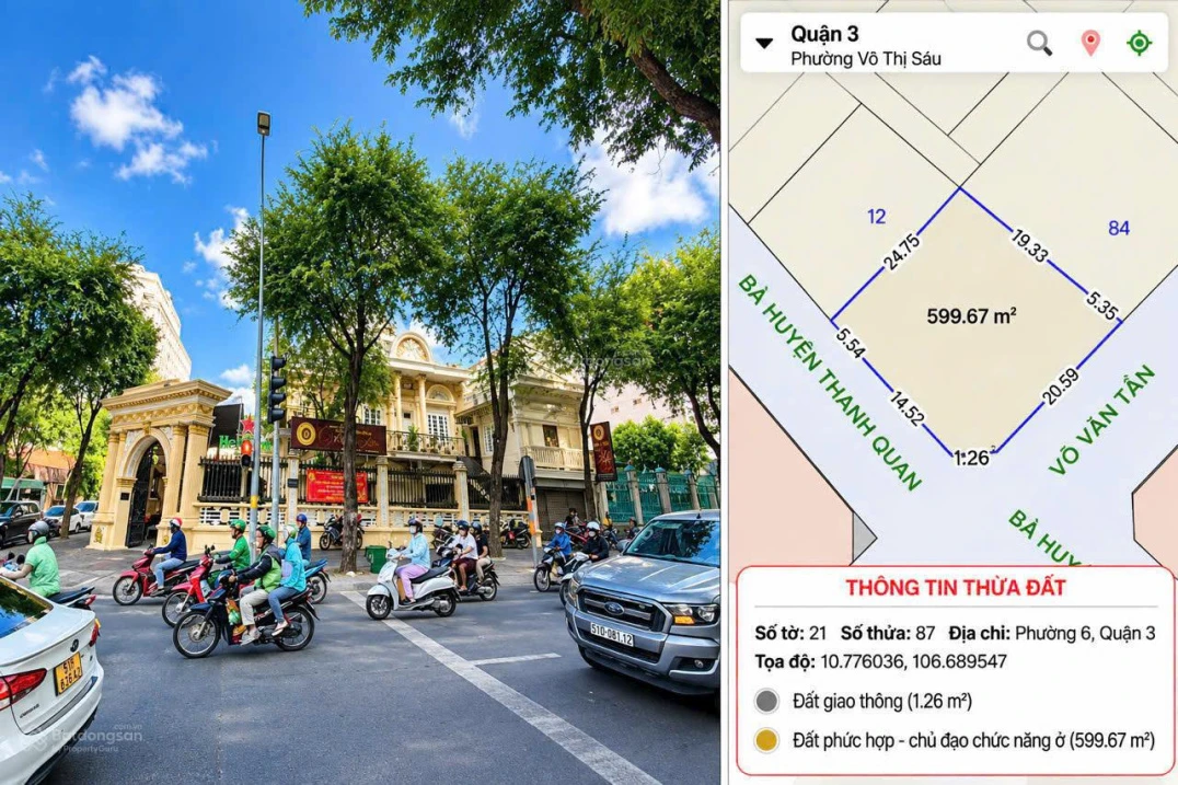Độc tôn! Chủ thiện chí bán lô góc 86 Võ Văn Tần - Bà Huyện Thanh Quan - DT 25 x 25m - 2 hầm 10 tầng - Ảnh thu nhỏ 3