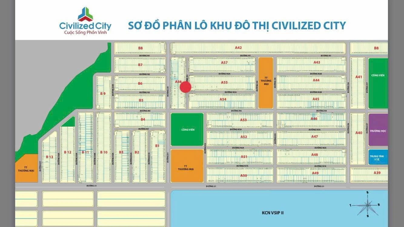 Bán đất 150m² khu A VSIP2A Vĩnh Tân - Ảnh 1