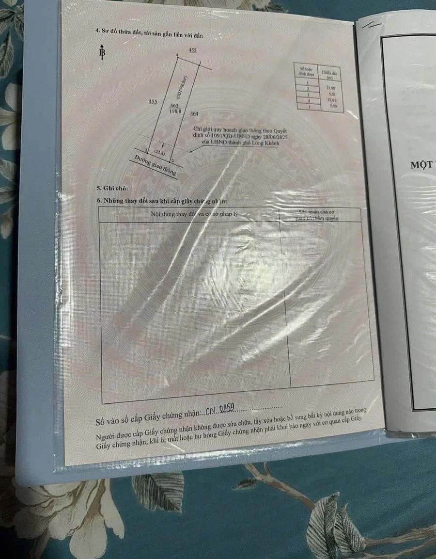 Đất mặt tiền Nhựa Bình Lộc Long Khánh 120m² 1 tỷ 50 - Ảnh thu nhỏ 5