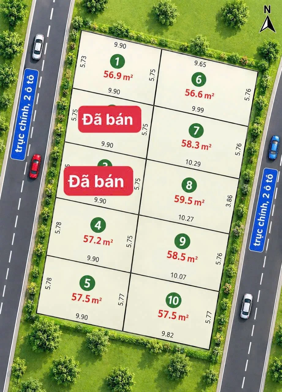 Bán đất nền 57,5m² gần Aeon Mall Bãi Cháy Hạ Long 1,8-1,9 tỷ - Ảnh 1