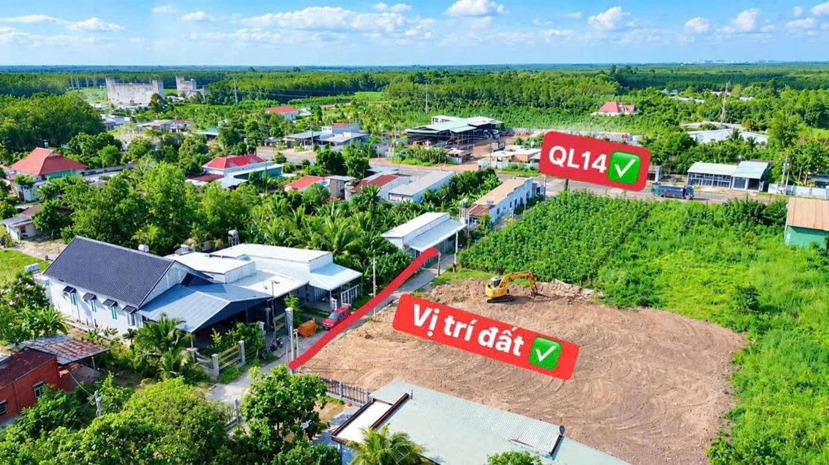 Bán đất mặt tiền QL14 Minh Hưng 570m² 1 tỷ 80 - Ảnh 1