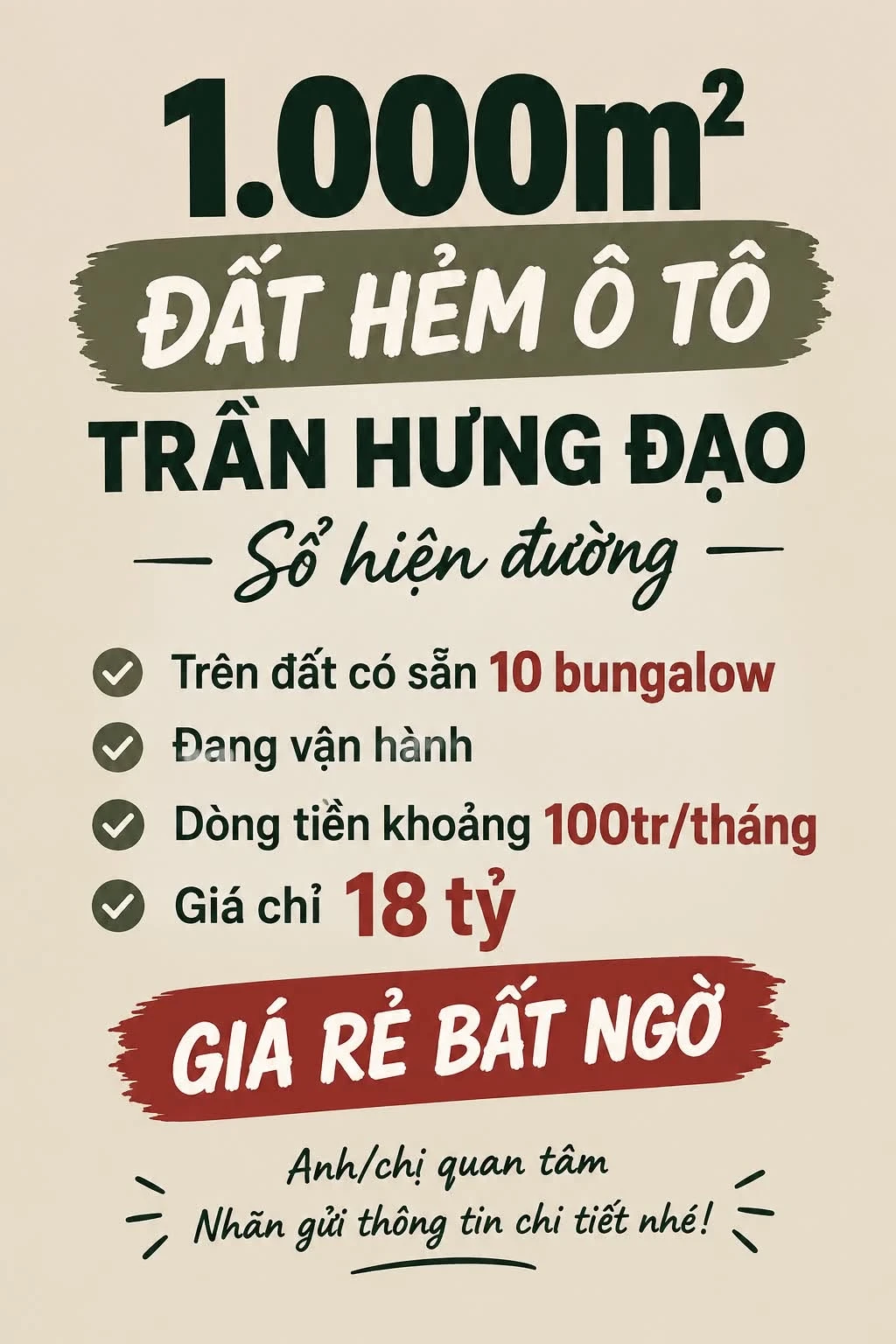 Bán hẻm ô tô 1.000m² Trần Hưng Đạo, Phú Quốc, 18 tỷ - Ảnh 1