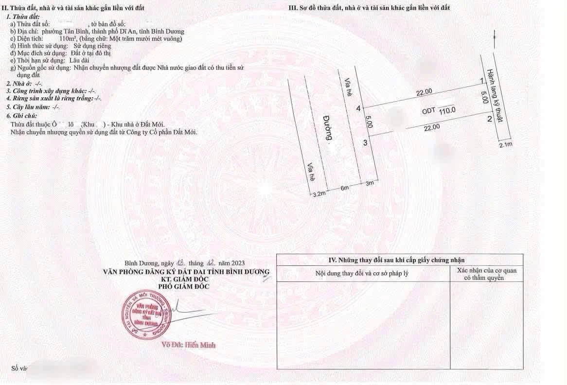 Bán đất khu dân cư Đại Quang Dĩ An 110m2 giá 3 tỷ - Ảnh thu nhỏ 2