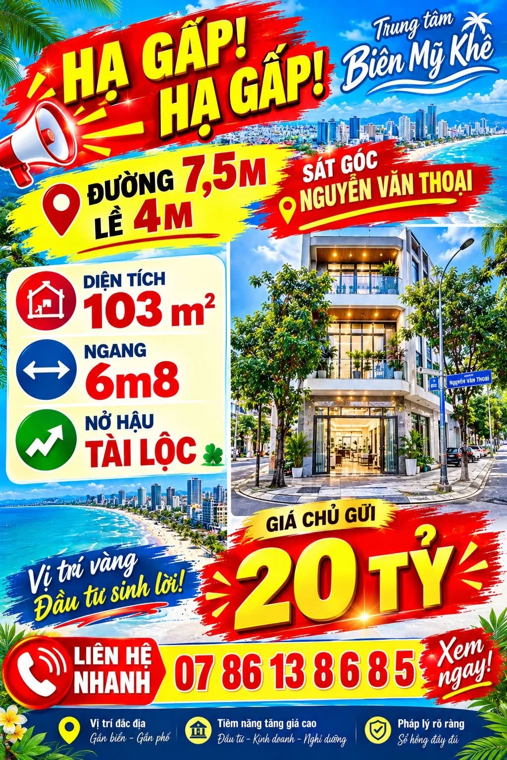 Bán nhà Mỹ Khê Đà Nẵng 103m² 20 tỷ - Ảnh 1