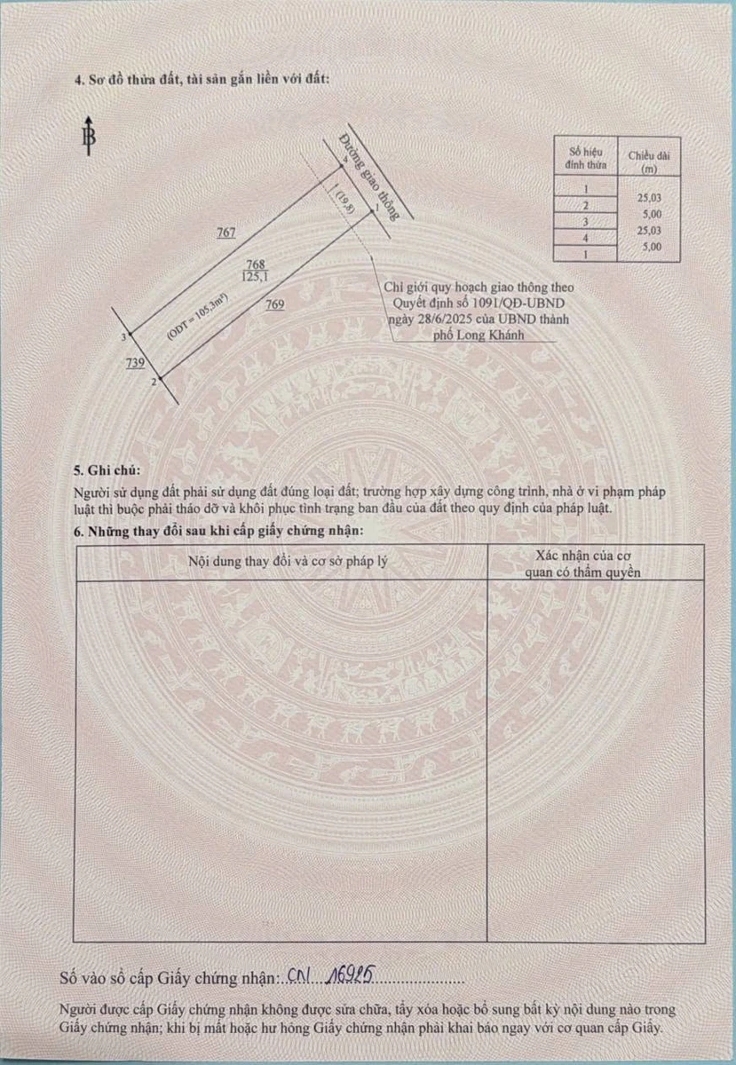 Bán đất nền mặt tiền đường nhựa 5x25m giá 700 triệu tại Phường Bình Lộc, Đồng Nai - Ảnh thu nhỏ 2