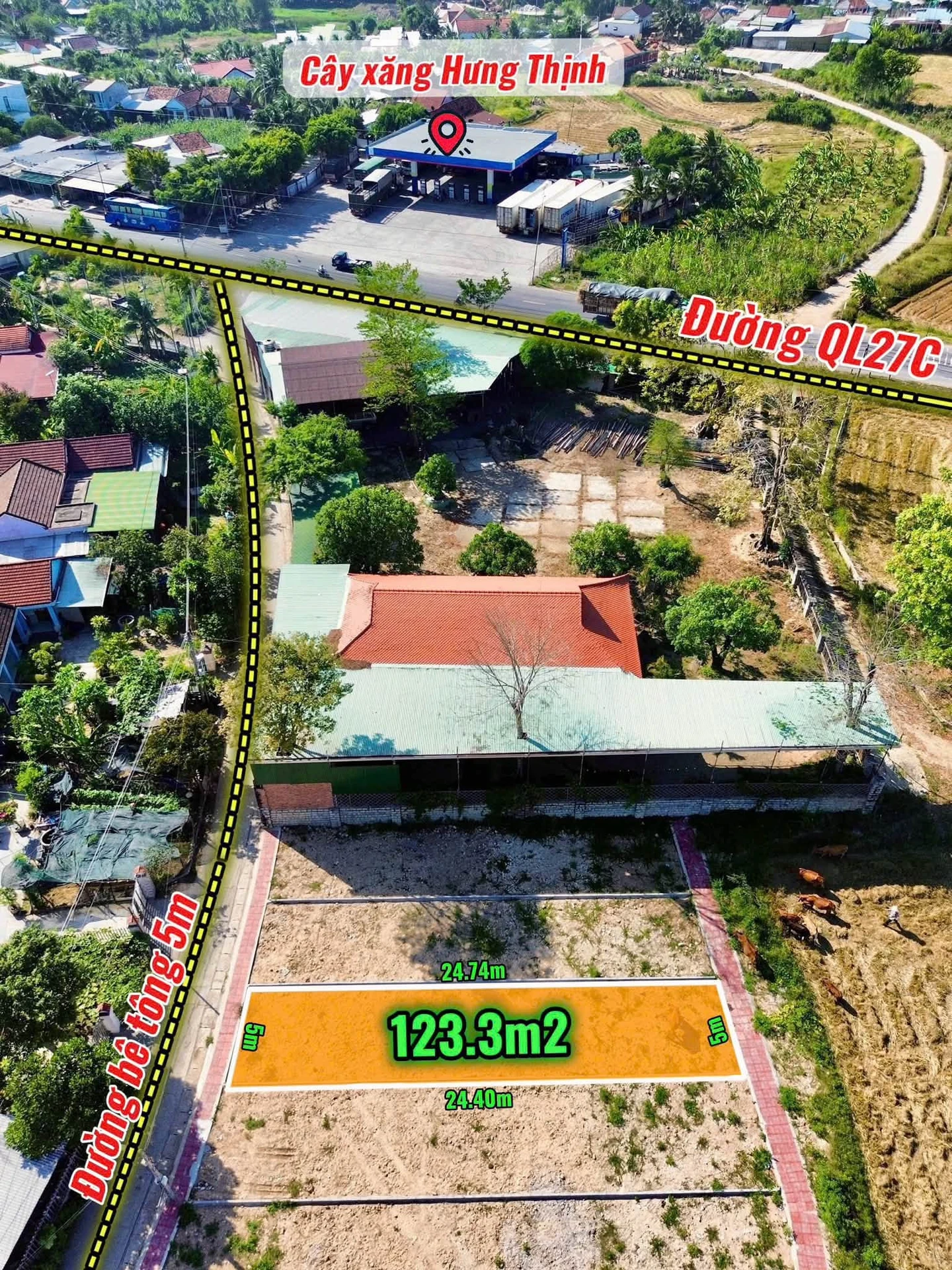 Bán đất 123m2 full thổ gần nhà ga đường sắt cao tốc, Diên Lạc, Khánh Hòa - Ảnh 1