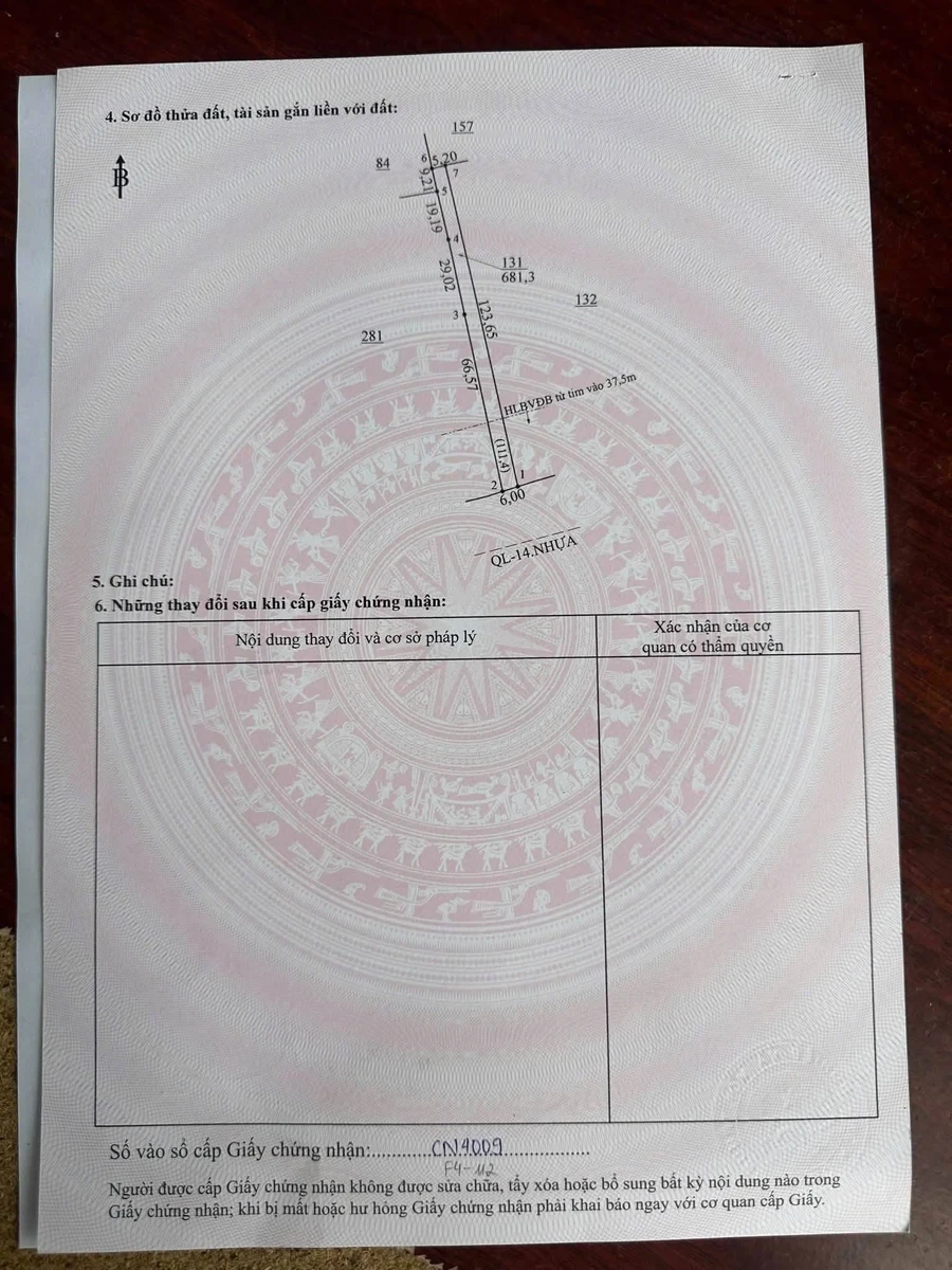 Bán đất mặt tiền QL 14 Tân Thành Đồng Xoài 738m2 có xưởng 1,6 tỷ - Ảnh thu nhỏ 2