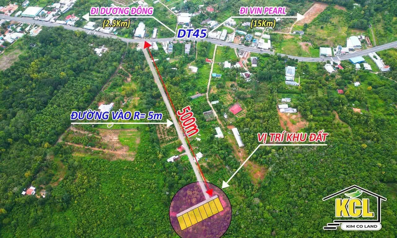 Bán đất 258m² Gành Gió Phú Quốc, 1 tỷ, MT 10m - Ảnh 1