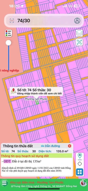 Bán lô đất Tam Phước 108m², giá 1 tỷ 3