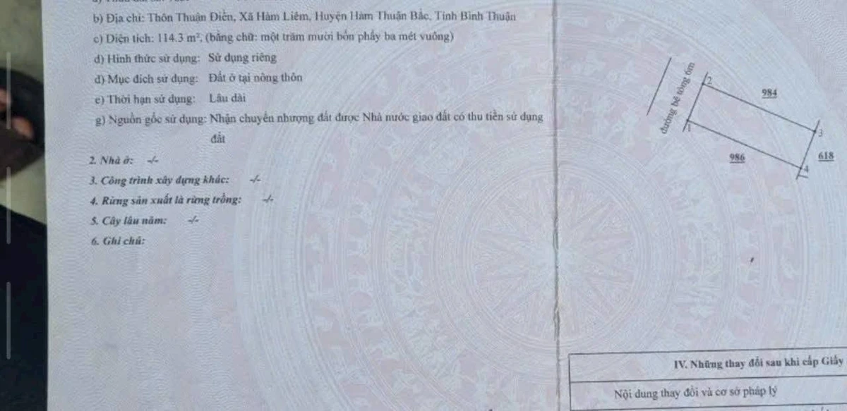 Bán đất thổ cư 114m2 ngang 6m An Phú Phan Thiết 690 triệu - Ảnh thu nhỏ 3