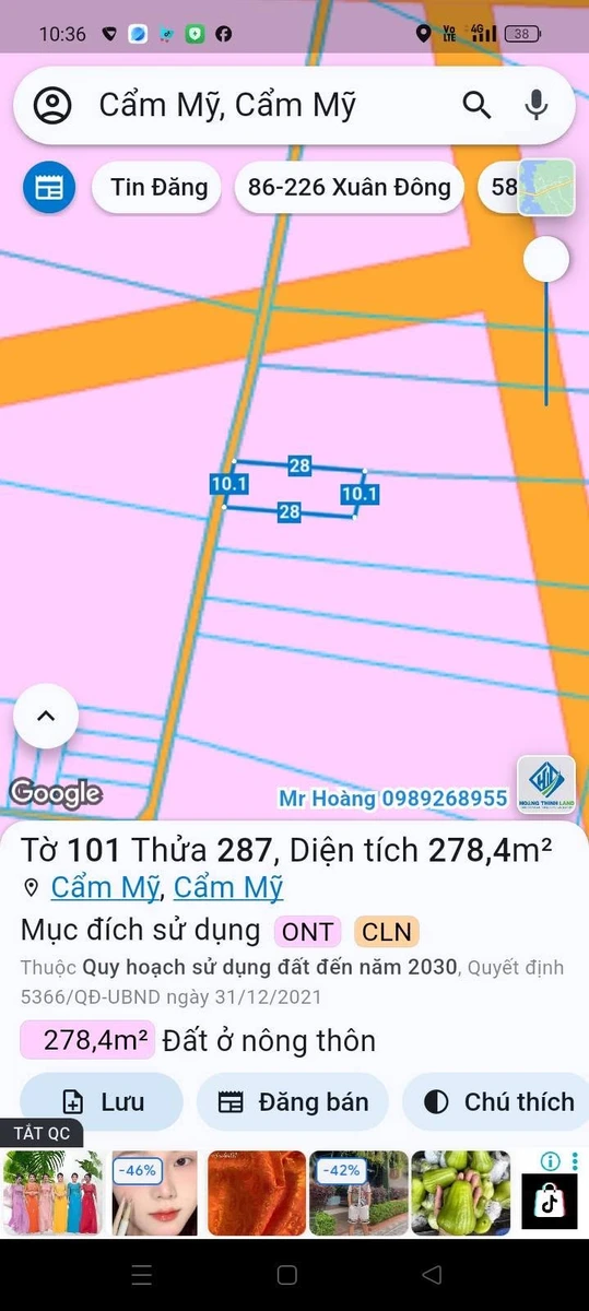 Bán đất thổ cư 10x28m có vườn sầu riêng trung tâm xã Bảo Bình, giá 1,2 tỷ - Ảnh thu nhỏ 4