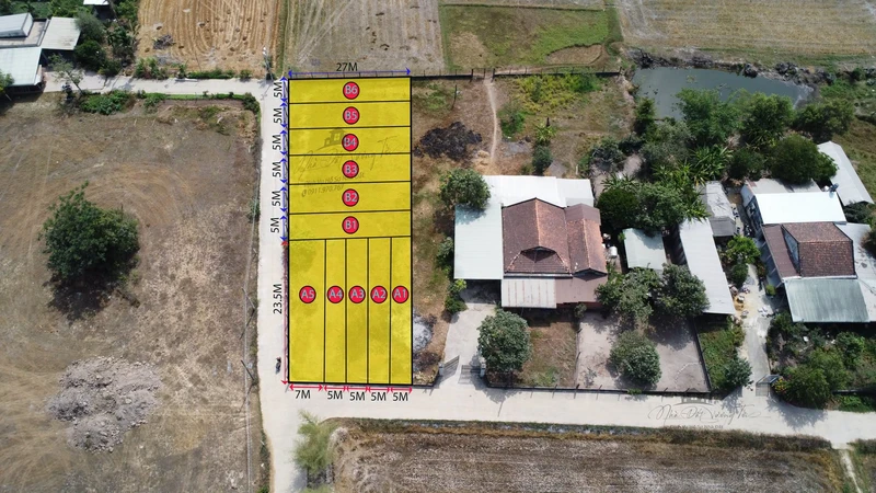Bán 11 nền đất đường bê tông 6m gần bệnh viện Hậu Nghĩa, giá từ 839 triệu