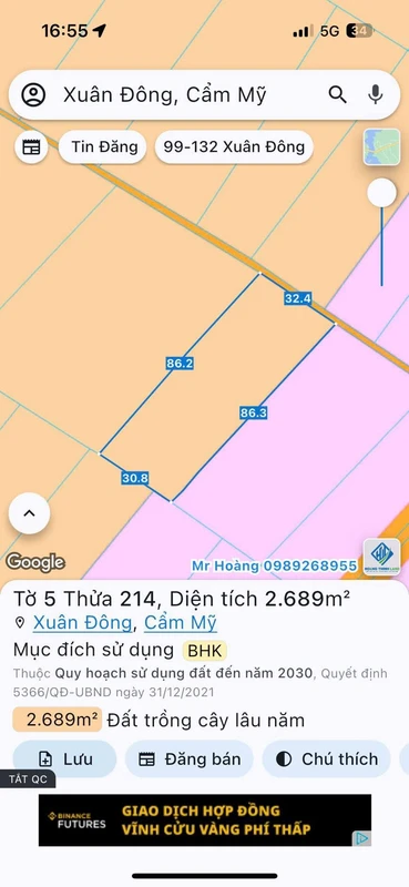 Bán đất trồng cây 2.700m² Xuân Đông, Đồng Nai