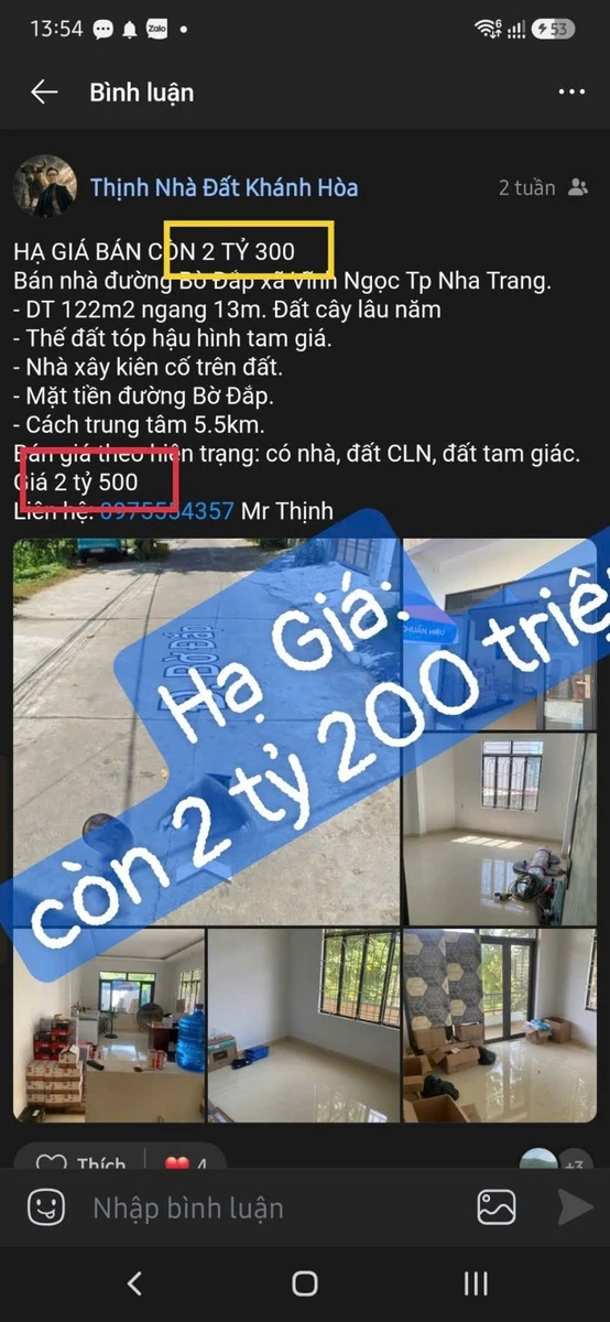 Bán đất 122m2 đường Bờ Đắp Vĩnh Ngọc Nha Trang 2.2 tỷ - Ảnh 1