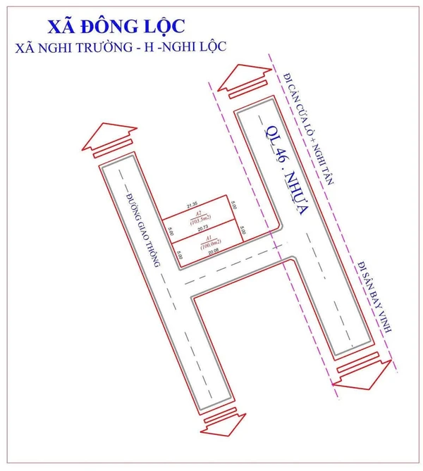 Bán đất 103.5m2 Đồng Lộc, Nghi Trường, Nghệ An