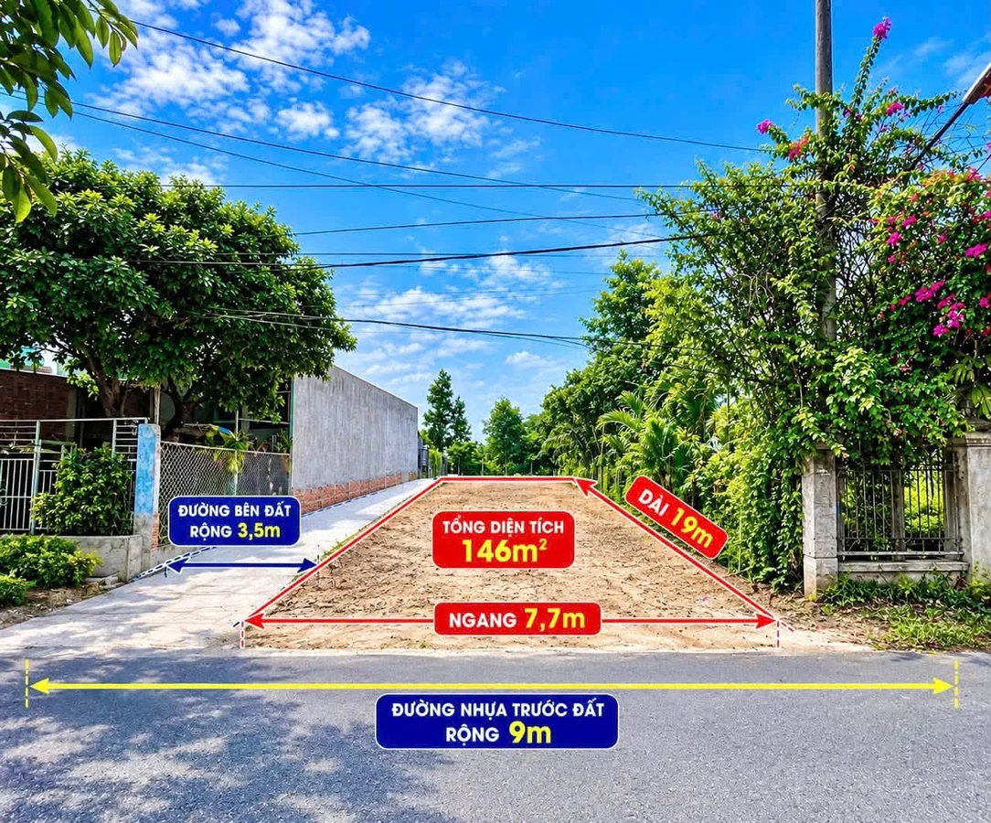 Bán lô đất mặt tiền 146m2 đường Hoàng Hoa Thám - Ảnh 1