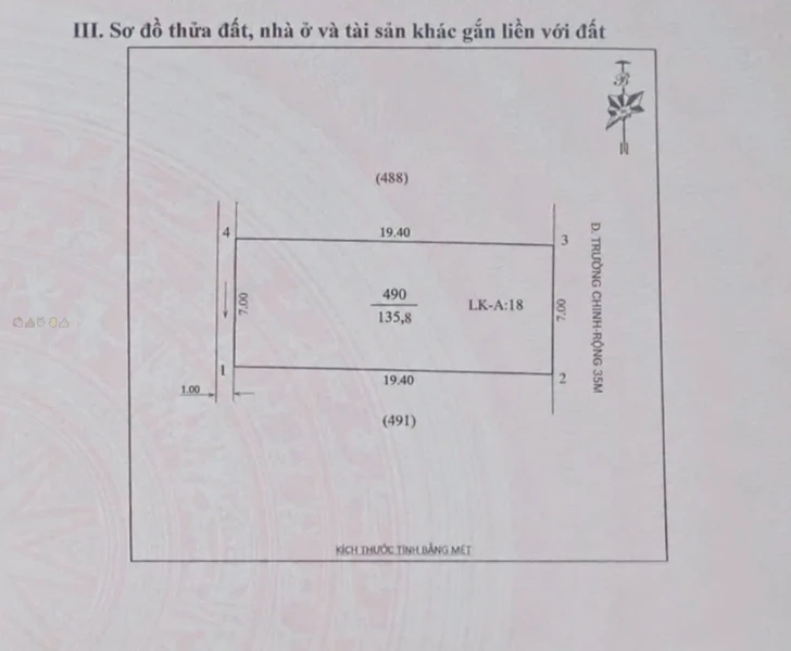 Bán đất kinh doanh 135,8m2 Trường Chinh, TP Vinh, Nghệ An