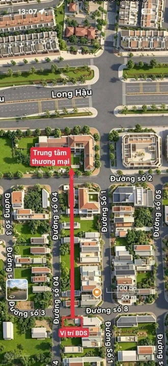 Bán lô góc 2 mặt tiền cách trung tâm thương mại chỉ 130m, cách trường FPT chỉ 600m, giá 2 tỷ 900 tr - Ảnh thu nhỏ 2