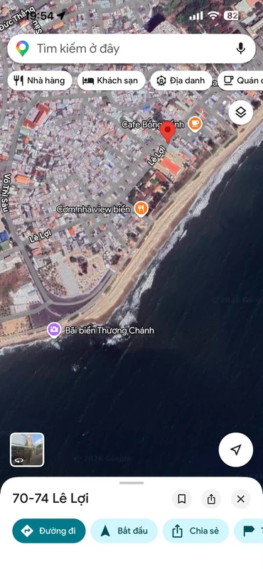 Bán đất thổ cư gần 100m² mặt tiền đường Lê Lợi, trung tâm Phan Thiết, giá 4,5 tỷ