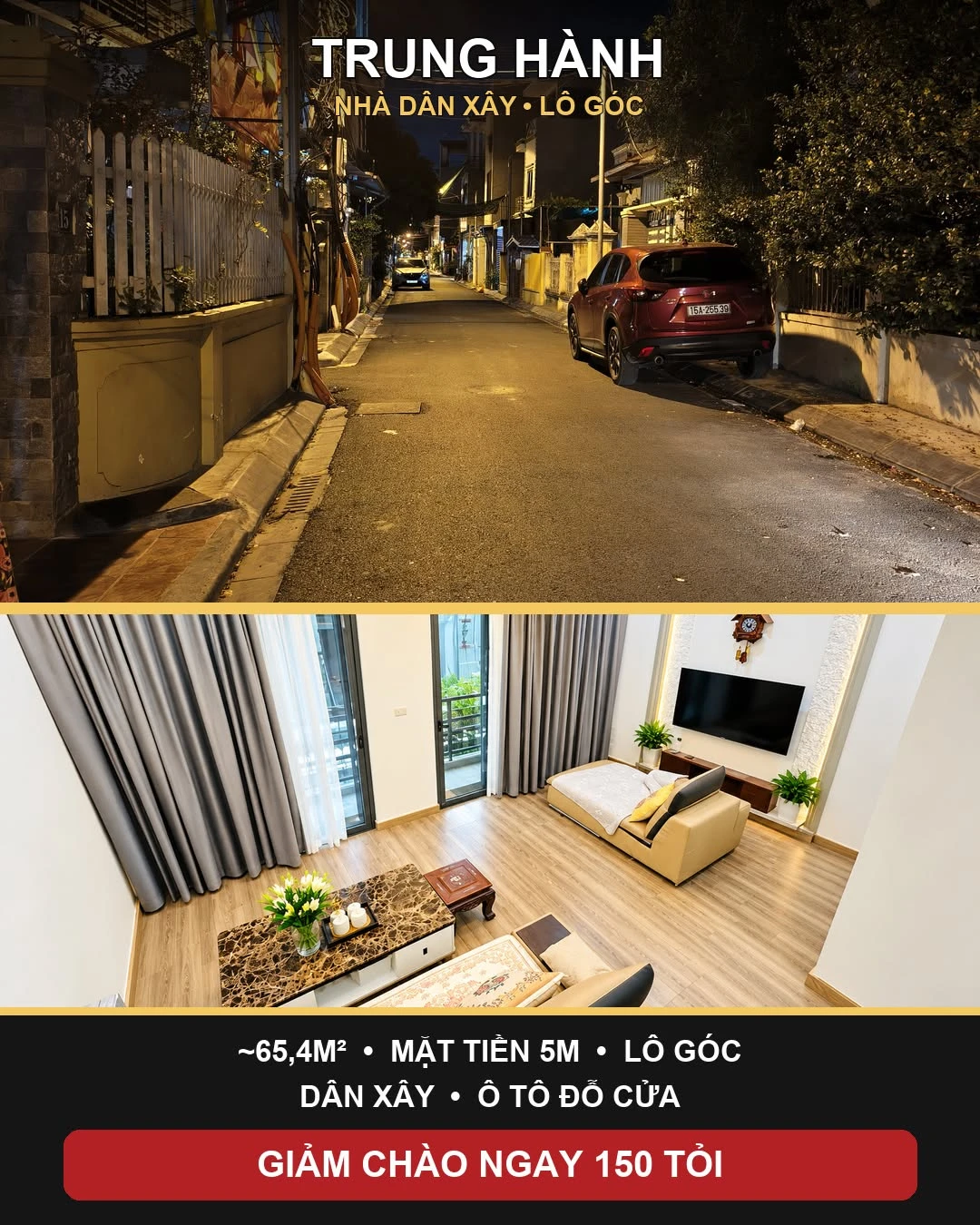 Bán nhà phố 55m² Trung Hành, giá 3.5 tỷ, 4 tầng - Ảnh 1