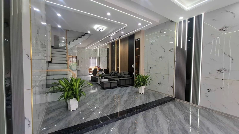 Bán nhà 1 trệt 2 lầu 74,3m2, 3PN, 2 mặt tiền, đường BC 65, An Phú, Thuận An, Bình Dương