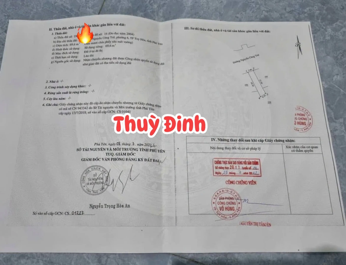 Bán nhà 1 trệt lửng mặt tiền Nguyễn Công Trứ, Tuy Hoà, 69,6m2 - Ảnh thu nhỏ 3
