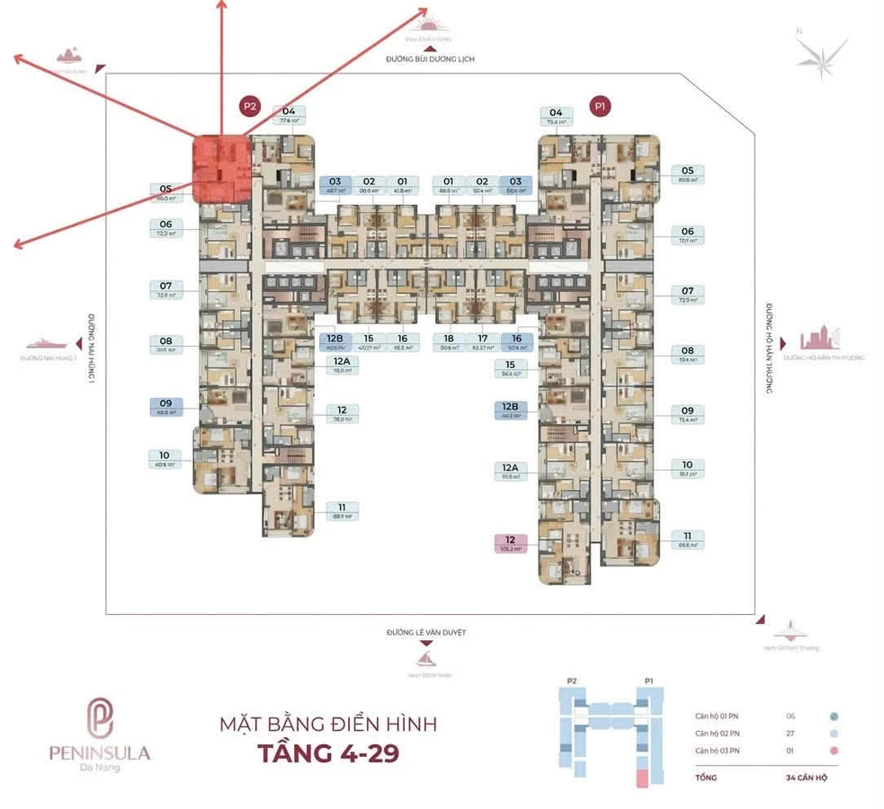 Bán căn 2PN 96m2 Peninsula Da Nang, Đà Nẵng, 6,8 tỷ - Ảnh thu nhỏ 4