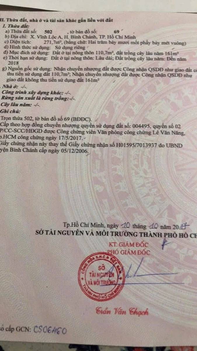 Bán đất sổ hồng riêng 271m2 Vĩnh Lộc Nhà Bè - Ảnh thu nhỏ 4
