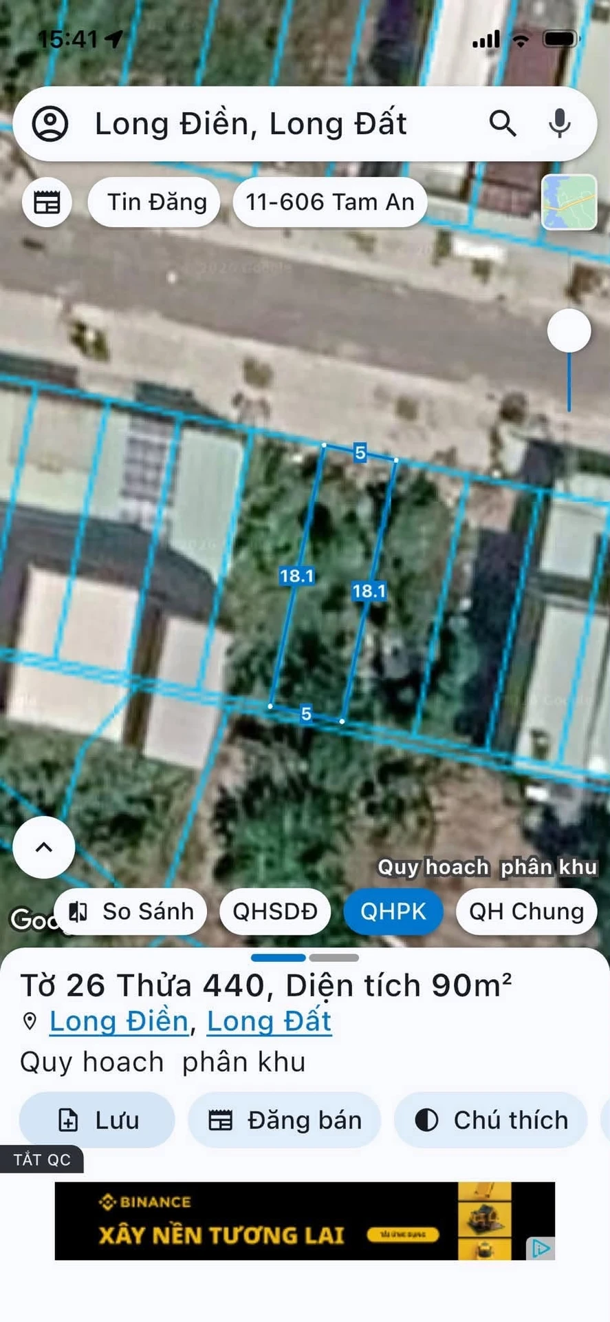 Bán đất tái định cư Cây Quéo Long Điền 90m² - Ảnh 1