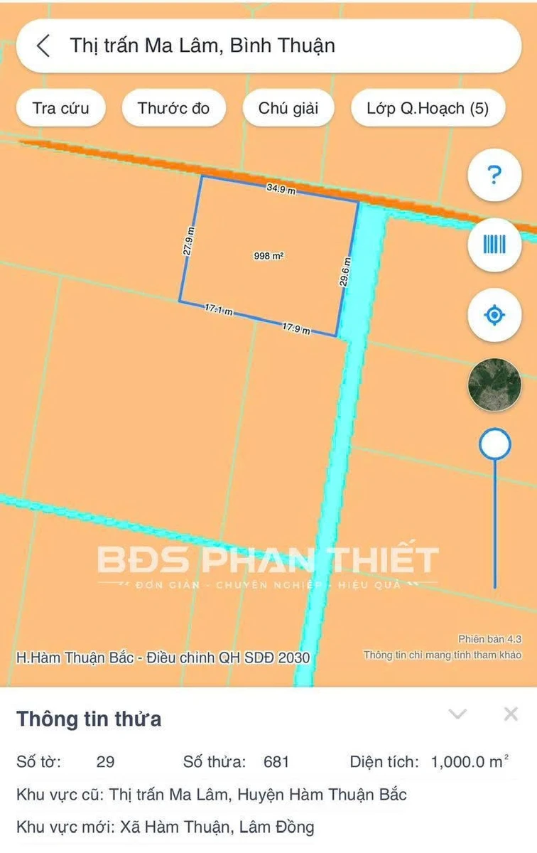 Bán đất vườn Ma Lâm 1000 m² giá 500 triệu - Ảnh thu nhỏ 2