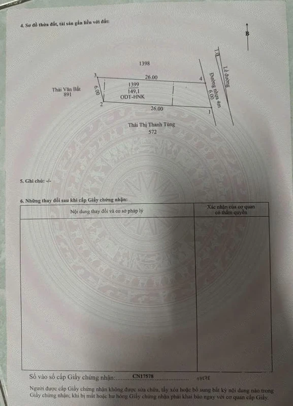 Bán đất thổ cư hẻm Huỳnh Văn Lũy 95m² Bình Dương 3 tỷ