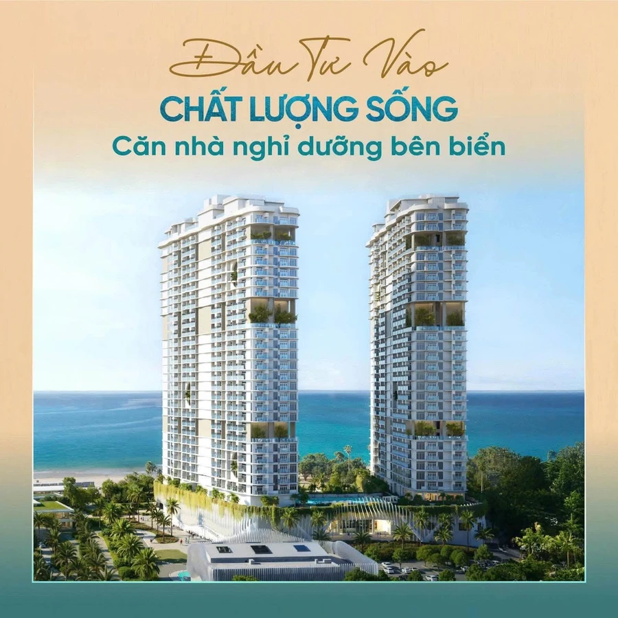 Bán căn hộ studio mặt tiền biển 35m² từ 2.5 tỷ Hồ Tràm - Ảnh 1