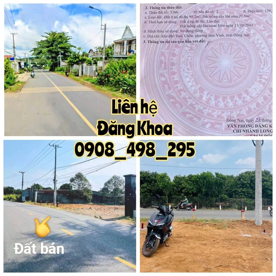 Bán đất mặt tiền 130m² Phường Bảo Vinh, Long Khánh 1,2 tỷ - Ảnh 1