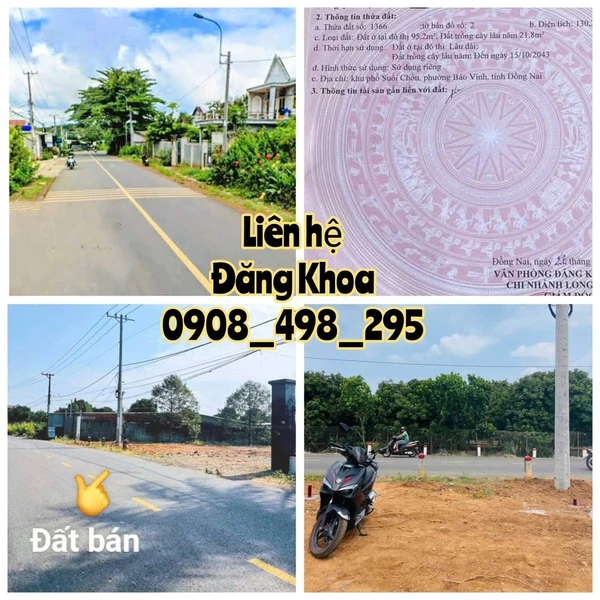 Bán đất mặt tiền 130m² Phường Bảo Vinh, Long Khánh 1,2 tỷ