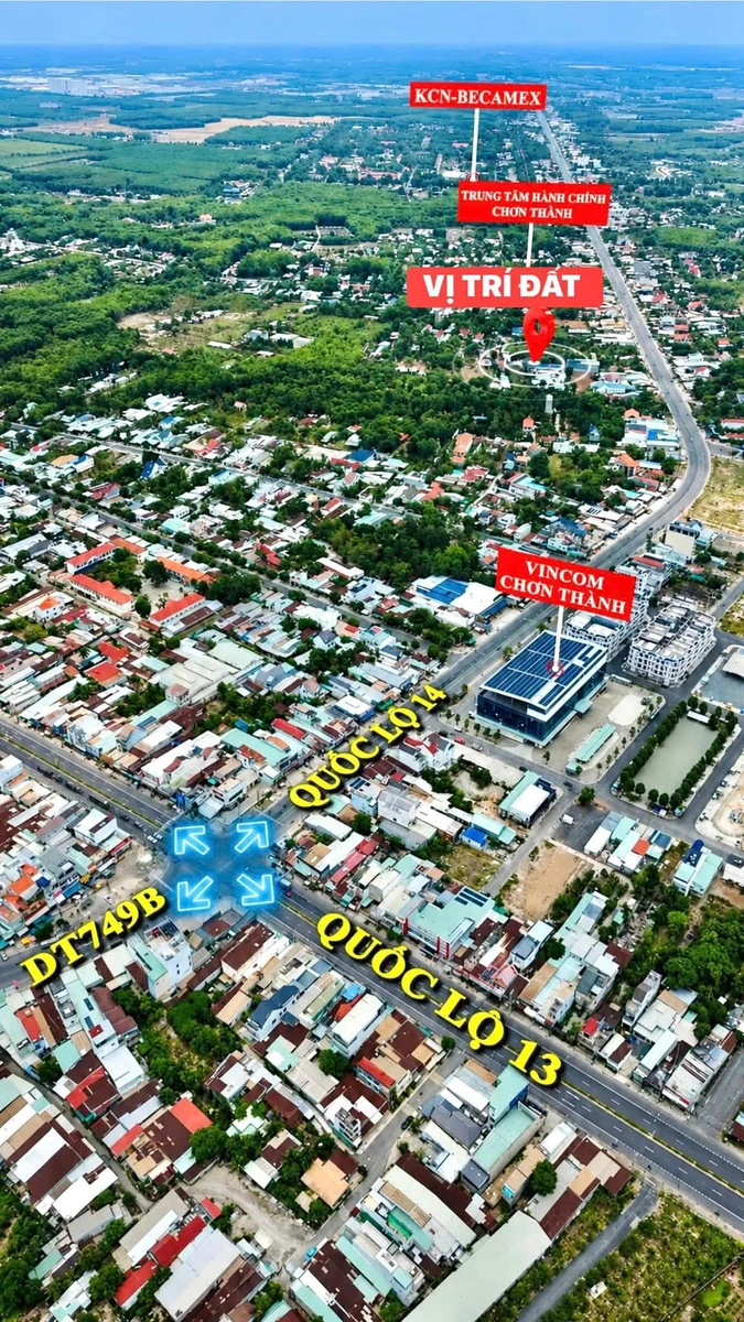 Bán đất nền 60m² đường Khải Hoàn Chơn Thành 590 triệu - Ảnh thu nhỏ 3