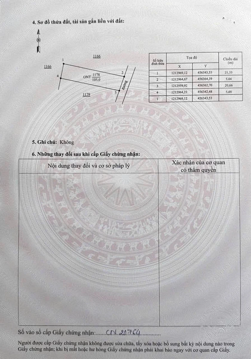 Bán đất Hàm Liêm 105m2 mặt tiền 5m sổ hồng riêng - Ảnh thu nhỏ 2