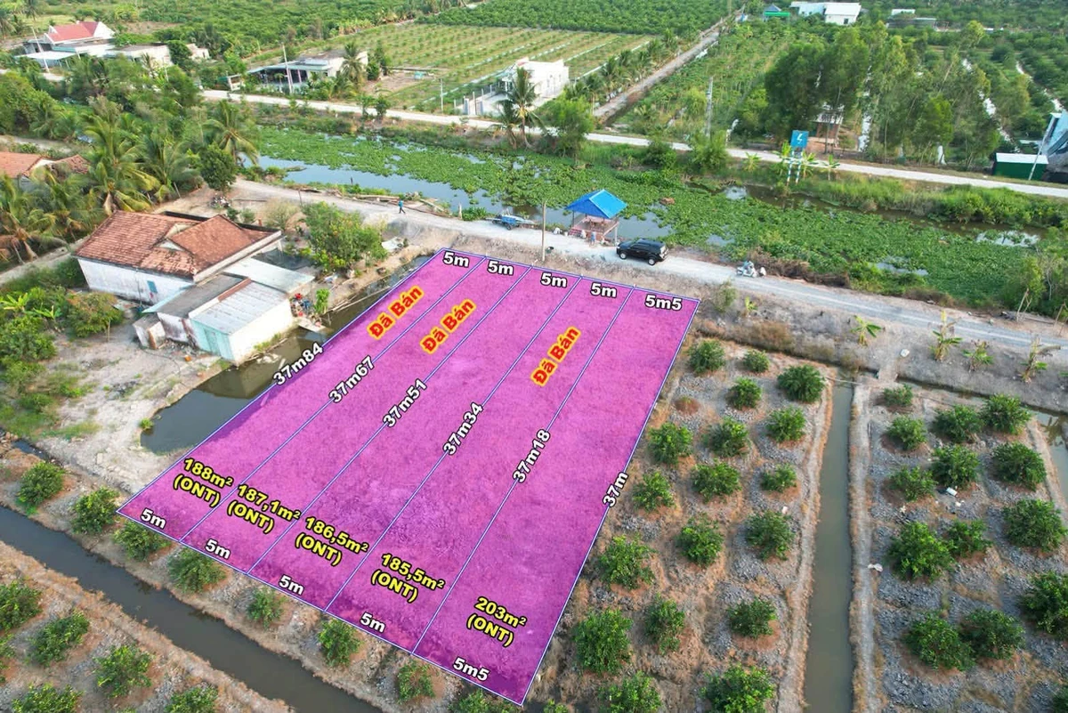 Bán đất thổ cư view sông 186-203m2 xã Thạnh Hoà, Bến Lức giá 390 triệu - Ảnh thu nhỏ 3