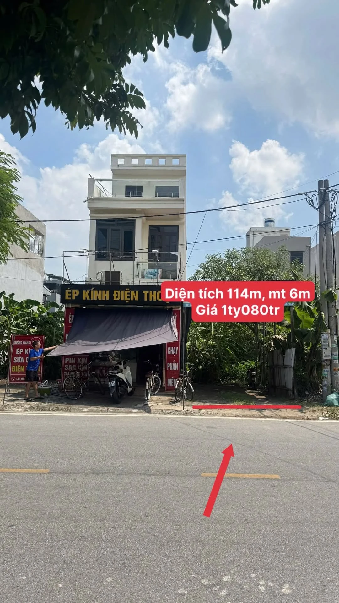 Bán lô đất 114m² mặt tiền 6m gần KCN VISIP, giá 1 tỷ 80 triệu - Ảnh 1