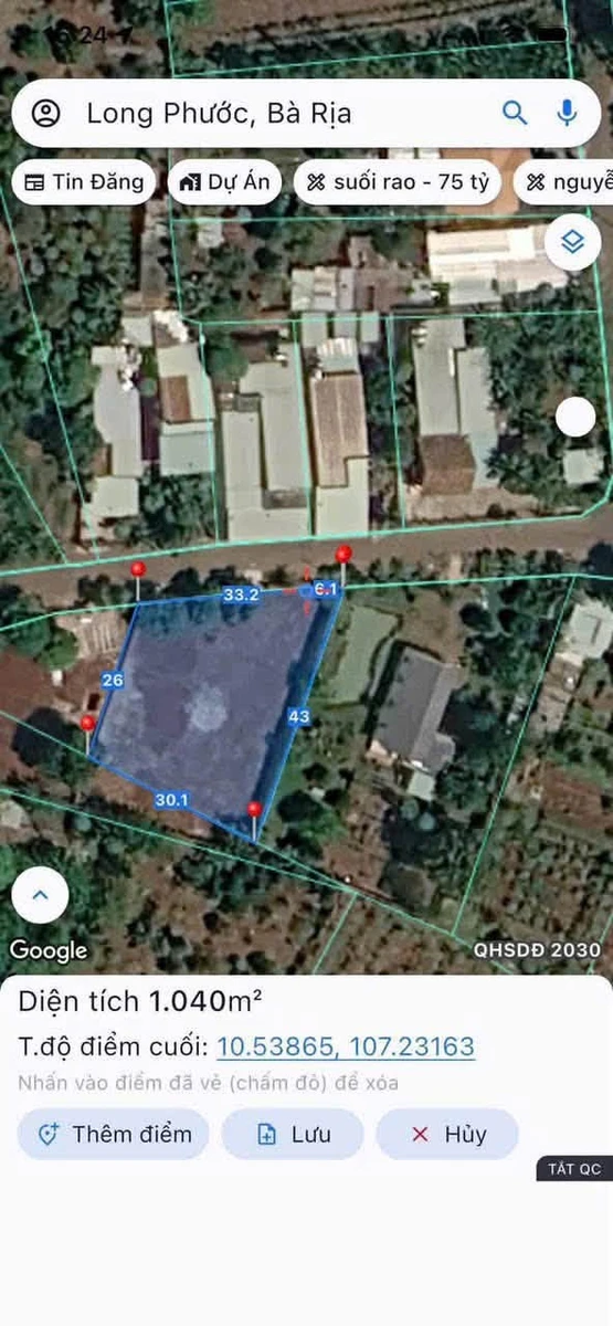 Bán đất 1000m2 Long Phước 3 tỷ 550 triệu - Ảnh 1