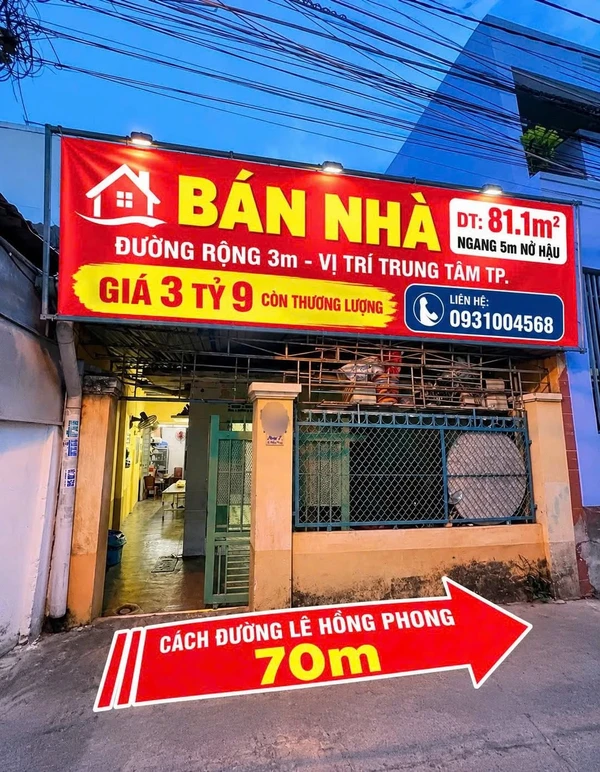 Bán nhà hẻm Lê Hồng Phong, Nha Trang, 81m² giá 3,9 tỷ