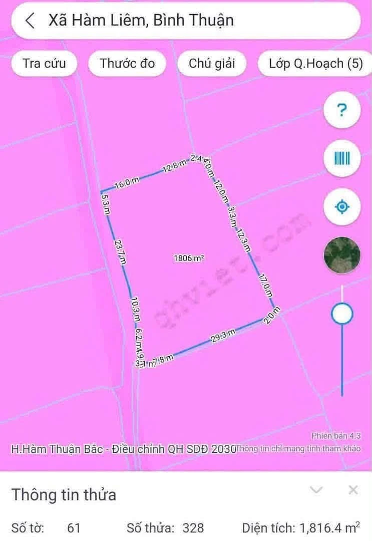Bán đất nền 7200m² Kênh N29 Hàm Liêm Phan Thiết 599 triệu - Ảnh thu nhỏ 4