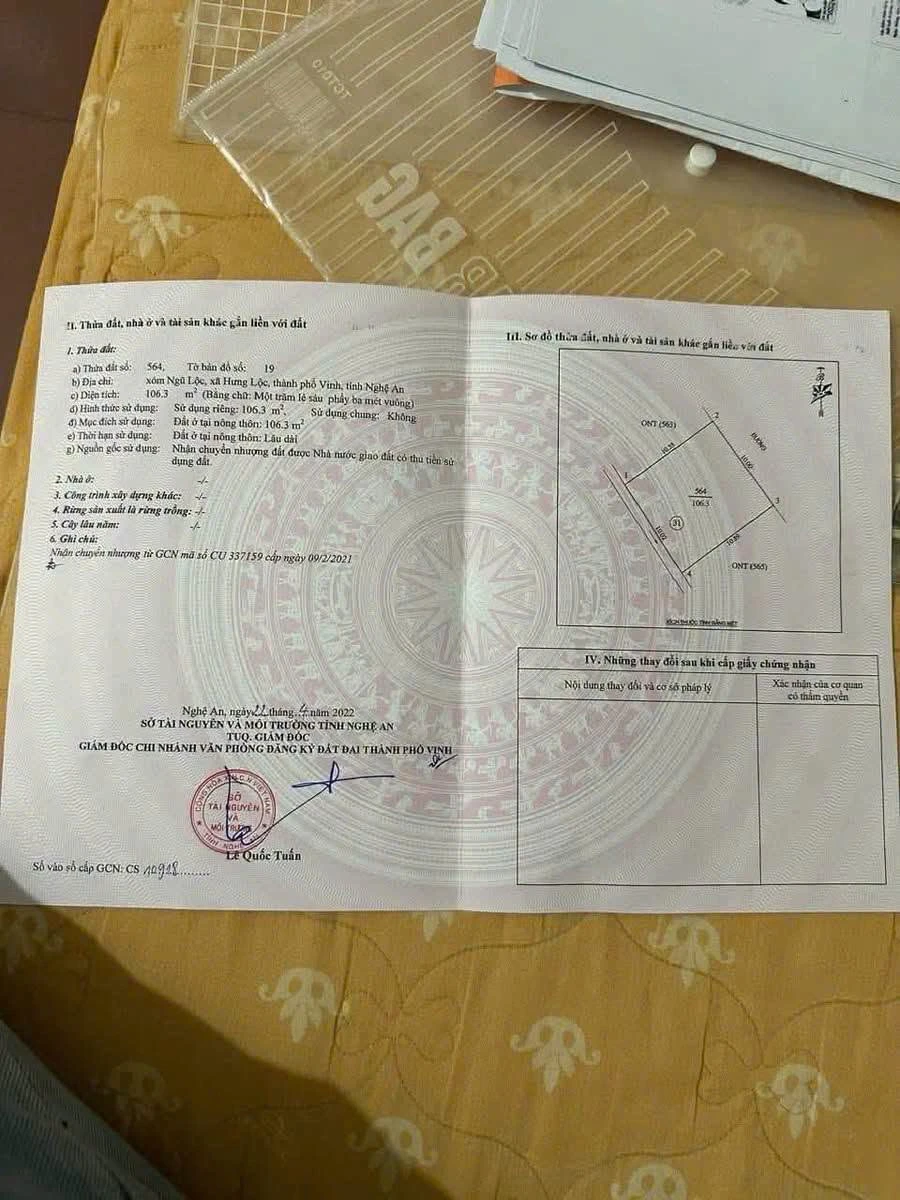 Bán đất mặt đường Hồ Đình Trung, Vinh, 106m2, 4 tỷ - Ảnh thu nhỏ 3