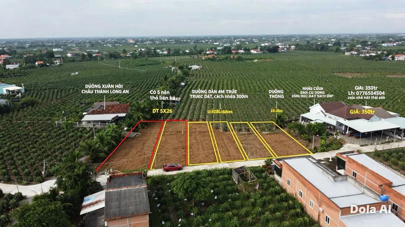 Bán 3 nền đất thổ cư 130 m² Dương Xuân Hội, Long An
