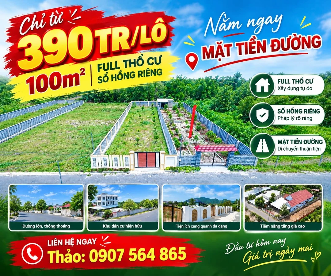 Bán đất Bà Rịa 100m² sổ riêng 390 triệu - Ảnh 1