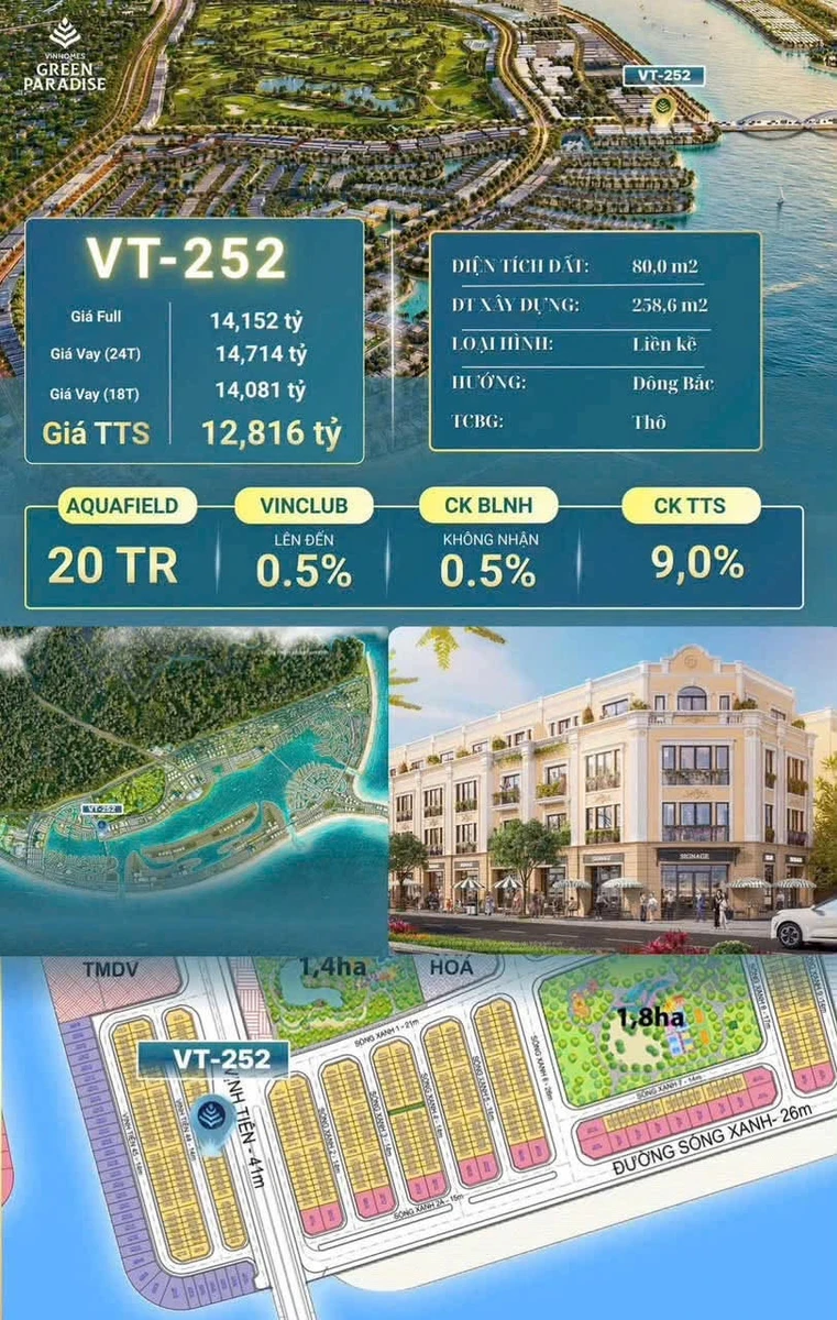 Bán liền kề 2 mặt tiền 258m² tại Vin Cần Giờ, giá 12.8 tỷ - Ảnh 1
