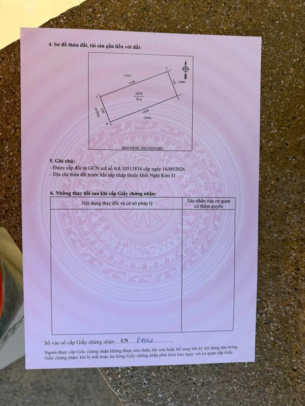 Đất bán Nghi Kim 70m2 giá 1 tỷ 6