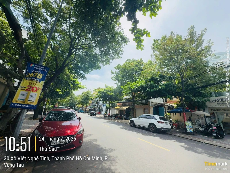Bán nhà mặt tiền đường Xô Viết Nghệ Tĩnh, 90m2, 1 trệt 2 lầu, cách biển 500m, Vũng Tàu