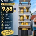 Bán nhà 5 tầng CHDV 10 phòng 83m² hẻm xe hơi Quang Trung, Gò Vấp - 9,68 tỷ - Ảnh thu nhỏ 1